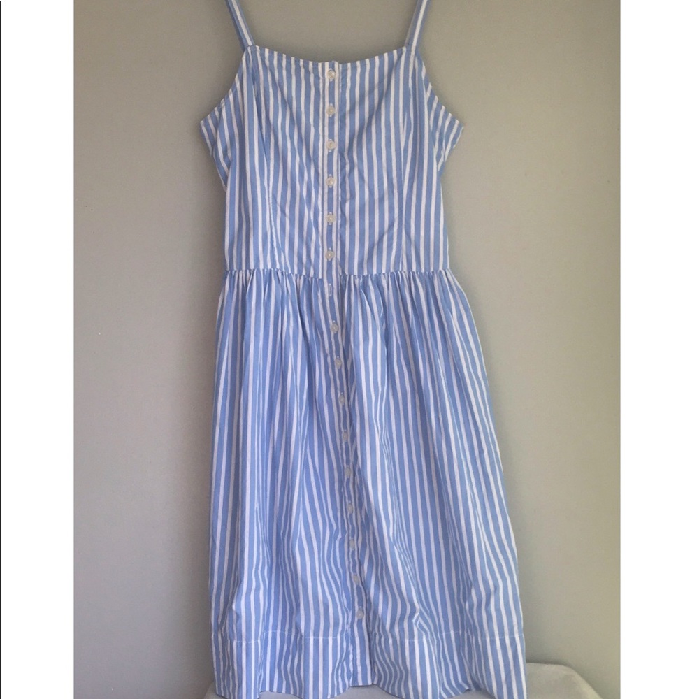 RALPH LAUREN blue striped sundress